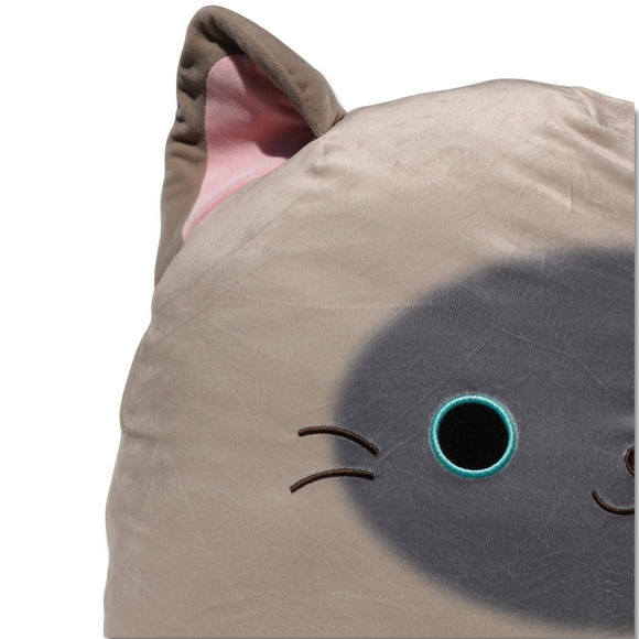 NWT Squishmallow Soft Cuddly Felton Cat Kitten Blue Eye Grey Jumbo Size 20 Inch - Picture 6 of 11
